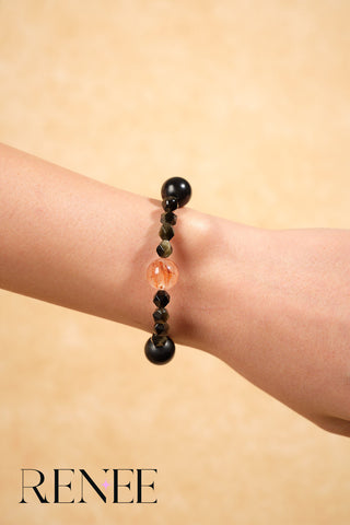 Will-O-Wisp Black Crystal Bracelet