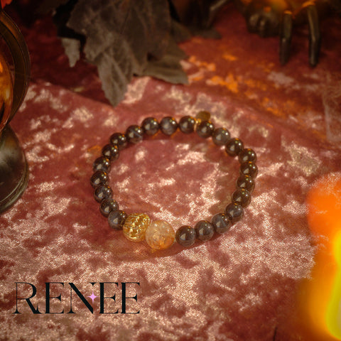 Black Gold Pumpkin Spell Bracelet