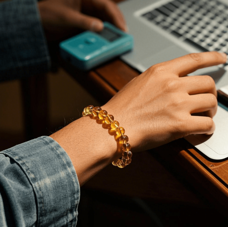 Wearing a citrine bracelet can help you get more sales at work